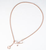 AZ98 Rose Gold Stethoscope Heart Necklace with FREE EARRINGS - Iris Fashion Jewelry