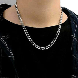 N2164 Silver 18" Chain Link Necklace - Iris Fashion Jewelry