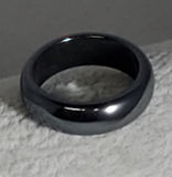 R513 Gun Metal Band Ring - Iris Fashion Jewelry