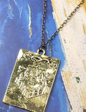 N664 Gold Map Necklace with FREE EARRINGS - Iris Fashion Jewelry