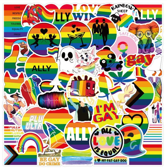 ST33 Gay Pride 20 Pieces Assorted Stickers