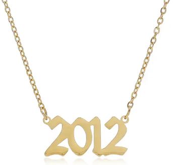 AZ923 Gold Year 2012 Necklace with FREE EARRINGS