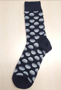 SF129 Black Gray Polka Dot Socks - Iris Fashion Jewelry