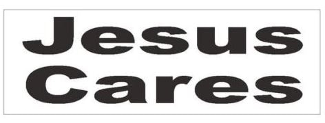 ST-D681 Jesus Cares Bumper Sticker