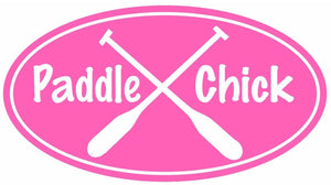 ST-D3032 Paddle Chick Oval Bumper Sticker