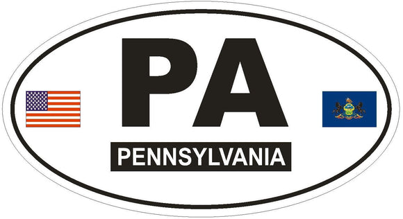 ST-D776 PA Pennsylvania Oval Bumper Sticker
