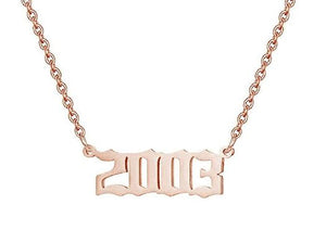 AZ1266 Rose Gold Year 2003 Necklace with FREE EARRINGS