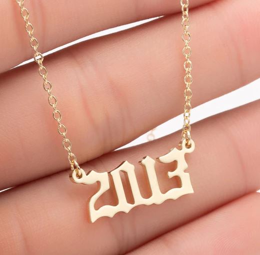 AZ1268 Gold Year 2013 Necklace with FREE EARRINGS