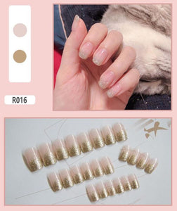 NS392 Long Square Press On Nails 24 Pieces R016 - Iris Fashion Jewelry