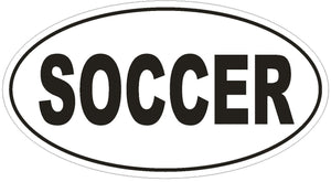 ST-D1817 SOCCER Oval Bumper Sticker