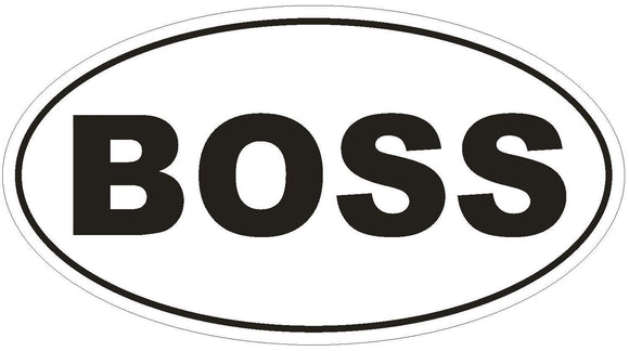 ST-D151 Boss Oval Bumper Sticker