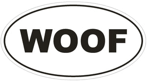 ST-D140 WOOF Oval Bumper Sticker