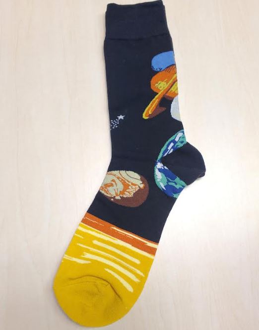 SF840 Black Solar System Socks