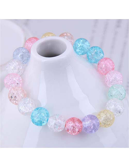 B1123 Multi Color Crackle Glass Bracelet - Iris Fashion Jewelry