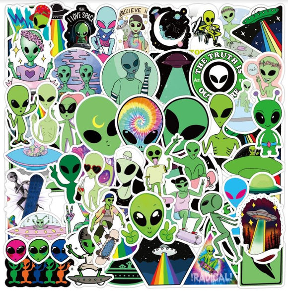 ST14 Alien 20 Pieces Assorted Stickers