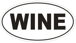 ST-D1844 Wine Oval Bumper Sticker