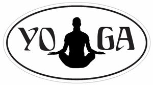 ST-D3005 Yoga Oval Bumper Sticker