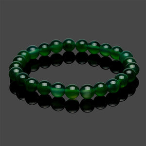 B1238 Green Natural Volcanic Stone Bracelet - Iris Fashion Jewelry