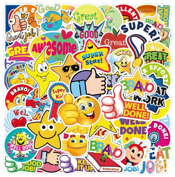 ST48 Good Work 20 Pieces Assorted Stickers