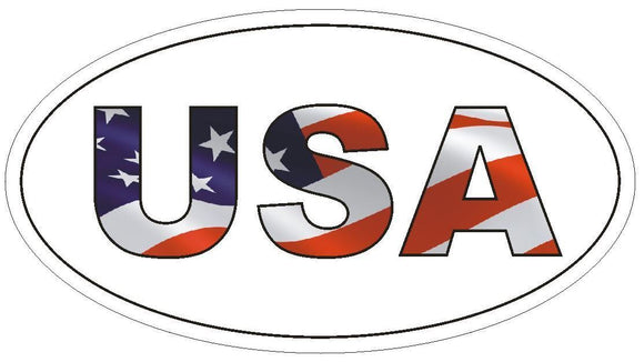 ST-D2874 USA Oval Bumper Sticker