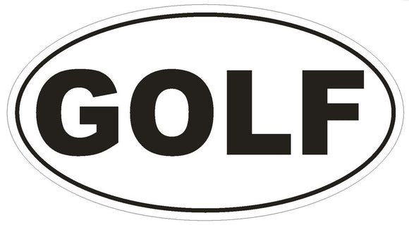 ST-D520 GOLF Oval Bumper Sticker