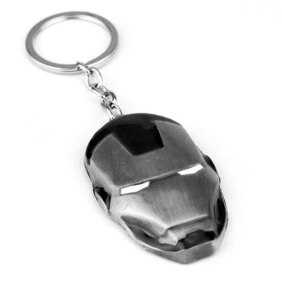 AZ1057 Silver Iron Man Mask Keychain
