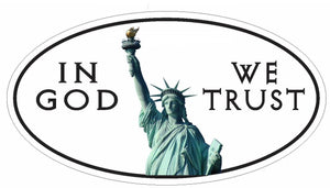 ST-D3004 In God We Trust Oval Bumper Sticker