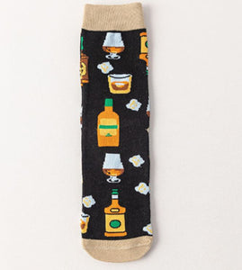 SF529 Black Liquor Theme Socks - Iris Fashion Jewelry