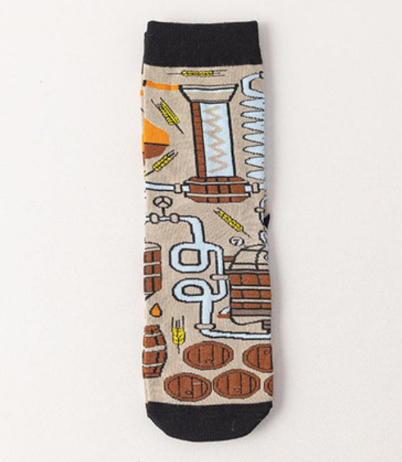 SF668 Brown Brewery Socks - Iris Fashion Jewelry