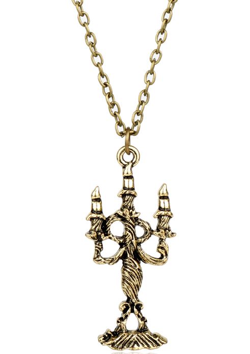 N421 Gold Candelabra Necklace with FREE EARRINGS - Iris Fashion Jewelry