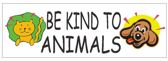 ST-D395 Be Kind To Animals Bumper Sticker