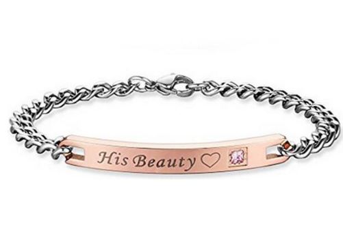 B223 Silver Rose Gold His Beauty Bracelet - Iris Fashion Jewelry