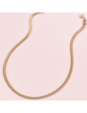 N703 Gold Simple Smooth Necklace with Free Earrings - Iris Fashion Jewelry