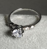 R606 Silver Rhinestone Ring - Iris Fashion Jewelry