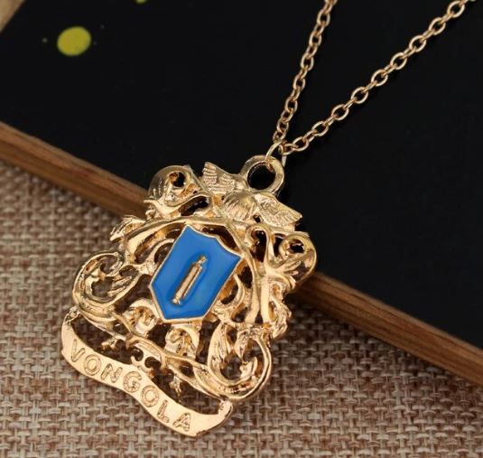 AZ444 Gold Vongola Emblem Necklace with FREE EARRINGS