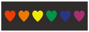 ST-D391 Rainbow Hearts Gay Rights Equality Bumper Sticker