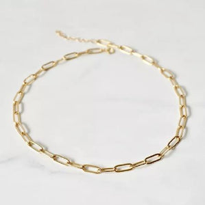 AZ620 24" Gold Chain Link Necklace with FREE EARRINGS