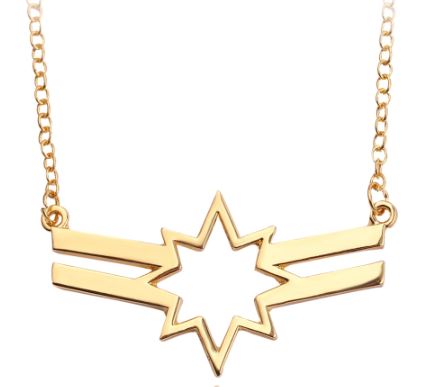 N710 Gold Star Burst Necklace with FREE Earrings