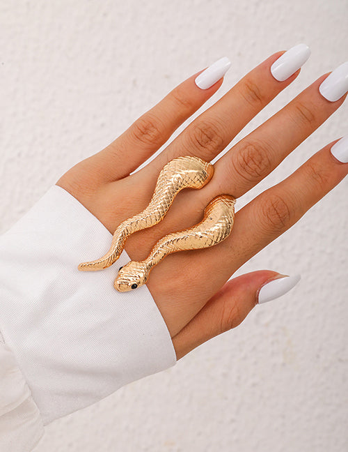 R295 Gold Snake Ring - Iris Fashion Jewelry