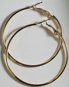 E1170 Gold 1.80" Hoop Earrings - Iris Fashion Jewelry