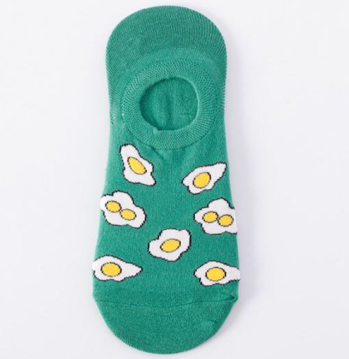 SF15 Green Fried Egg Low Cut Socks - Iris Fashion Jewelry