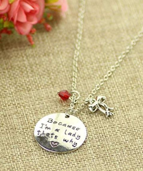 N2180 Silver I'm a Lady Necklace with FREE EARRINGS - Iris Fashion Jewelry