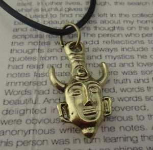 AZ523 Gold Supernatural Pendant on Rubber Cord Necklace