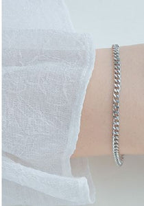 B172 Silver Dainty Chain Link Bracelet - Iris Fashion Jewelry