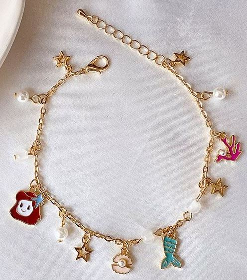 AZ353 Gold Adorable Underwater Charm Bracelet