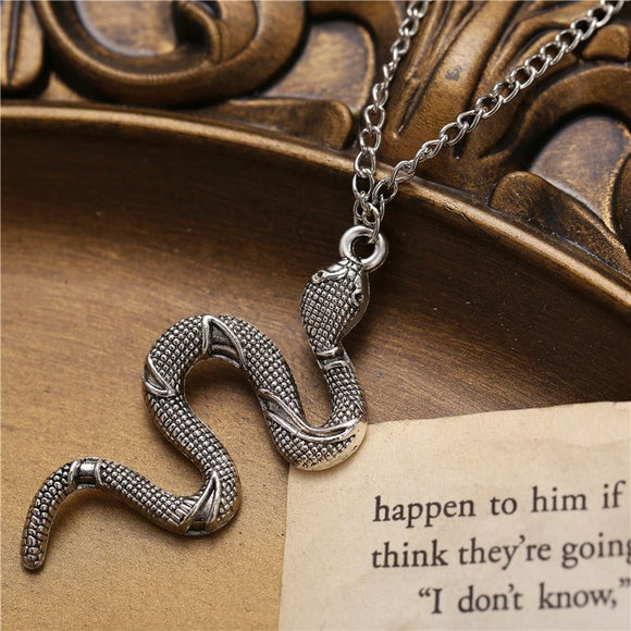 N974 Silver Snake Necklace with FREE EARRINGS - Iris Fashion Jewelry
