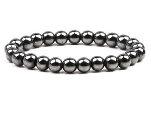 B1248 Gun Metal Magnetic Bead Bracelet - Iris Fashion Jewelry