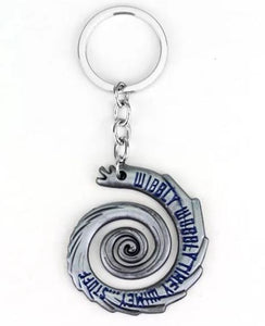 AZ946 Silver Wibbly Wobbly Timey Wimey...Stuff Keychain