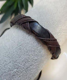 B1301 Brown Leather Cord Bracelet