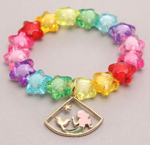 L239 Multi Color Star Beads Mermaid Bracelet